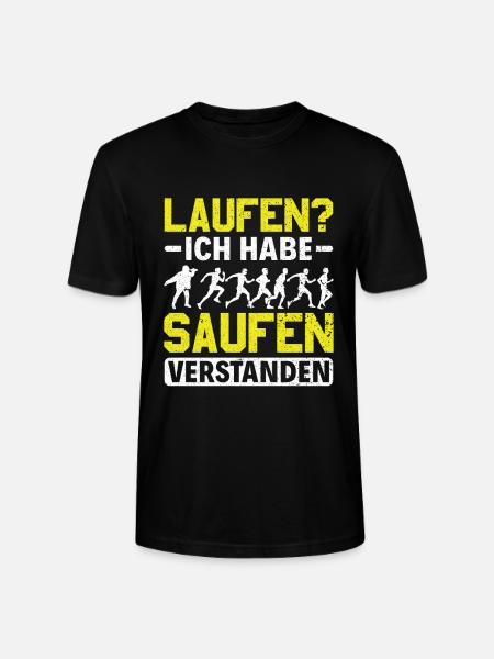 Laufen? - Ich habe saufen verstanden Alkohol - Stanley/Stella Unisex Bio-T-Shirt CRAFTER - Schwarz