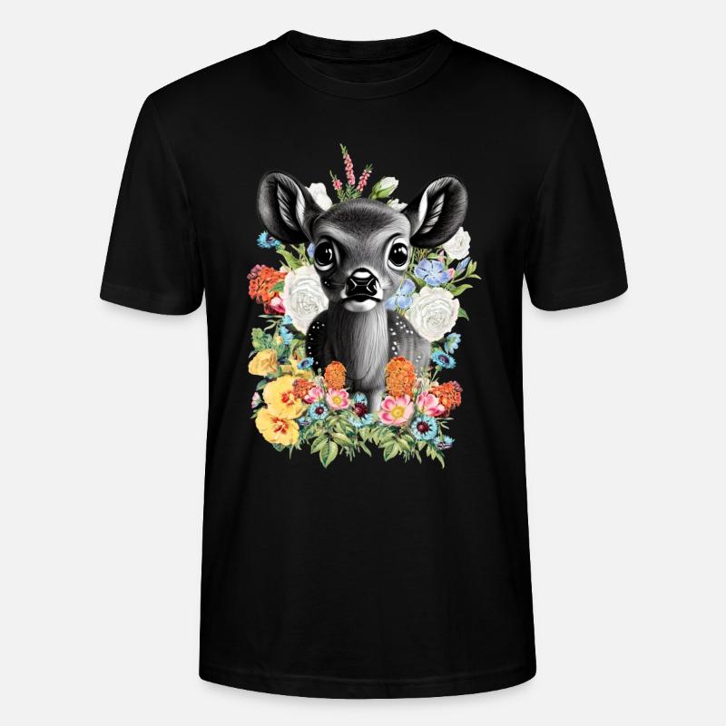 Reh - Stanley/Stella Unisex Bio-T-Shirt CRAFTER - Schwarz