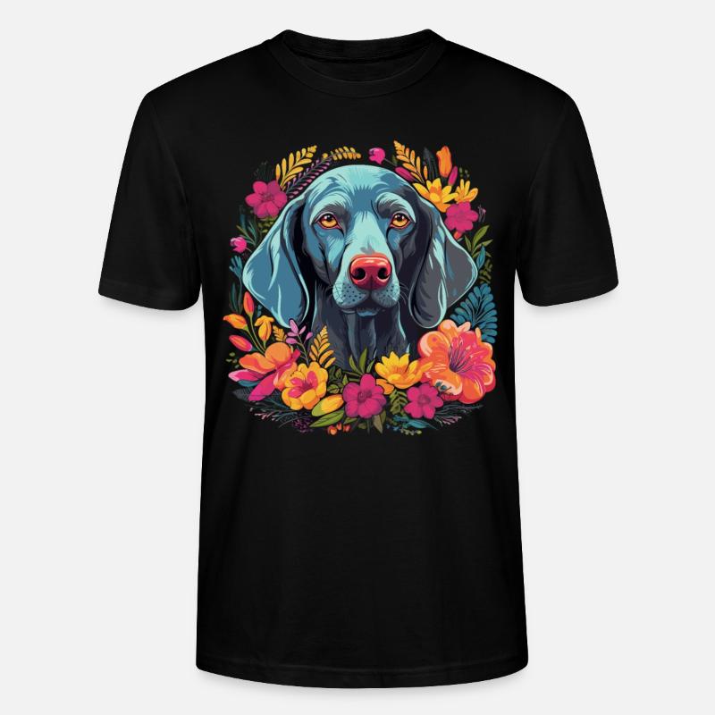 Weimaraner Hund Geschenk - Stanley/Stella Unisex Bio-T-Shirt CRAFTER - Schwarz