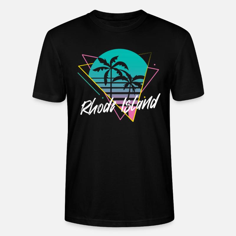 Rhode Island - Stanley/Stella Unisex Bio-T-Shirt CRAFTER - Schwarz
