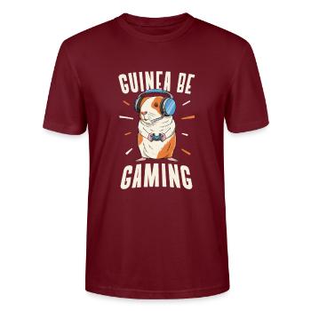 Guinea Pig Joueur de jeux vidéo Console Gamer - T-shirt bio CRAFTER Stanley Stella Unisexe - bordeaux - Devant - Alina (178cm) & Michal (187cm)