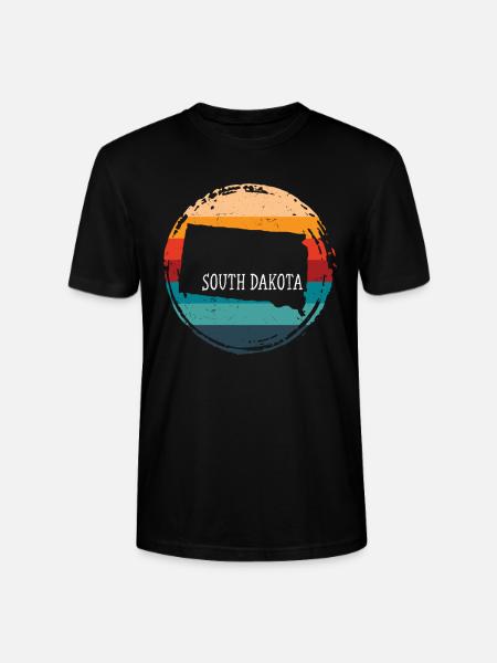 South Dakota - Stanley/Stella CRAFTER Unisex Organic T-Shirt - black