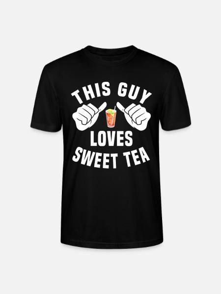 This guy loves sweet tea - Stanley/Stella CRAFTER Unisex Organic T-Shirt - black