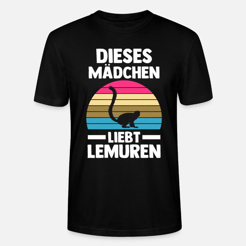 Lemur - Stanley/Stella Unisex Bio-T-Shirt CRAFTER - Schwarz