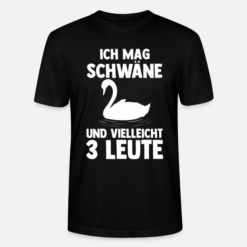 Schwan - Stanley/Stella Unisex Bio-T-Shirt CRAFTER - Schwarz