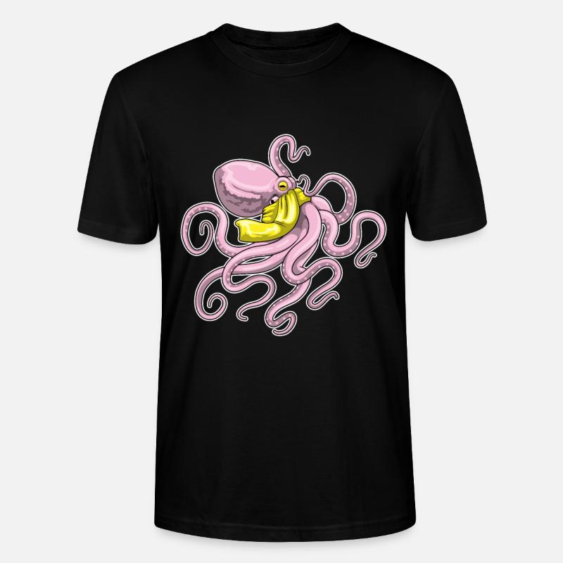 Echarpe de pieuvre - T-shirt bio CRAFTER Stanley Stella Unisexe - noir