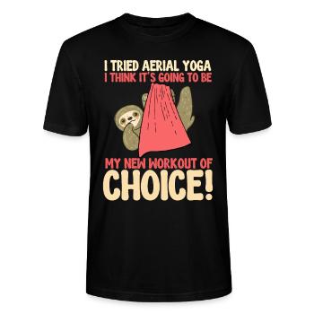 Aerial Silk Aerialist - Stanley/Stella CRAFTER Unisex Organic T-Shirt - black - Front - Alina (178cm) & Michal (187cm)