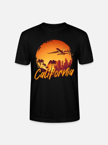 California - Stanley/Stella CRAFTER Unisex Organic T-Shirt - black
