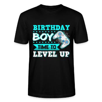 Jeux vidéo Jeu Joueur Jeux vidéo Nerd - T-shirt bio CRAFTER Stanley Stella Unisexe - noir - Devant - Alina (178cm) & Michal (187cm)