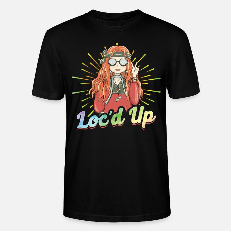 Hippie Dreadlocks Rasta - Stanley/Stella Unisex Bio-T-Shirt CRAFTER - Schwarz