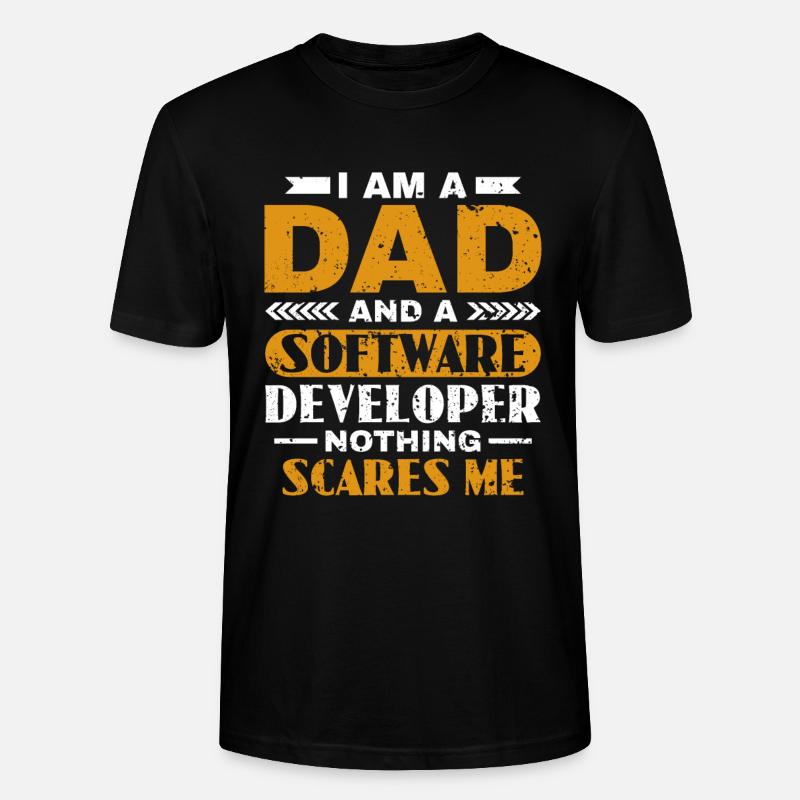 Software Developer Dad - Software Programmierer - Stanley/Stella Unisex Bio-T-Shirt CRAFTER - Schwarz