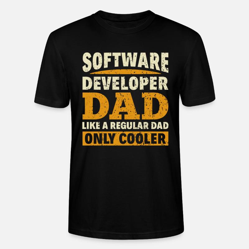 Software Developer Dad - Software Programmierer - Stanley/Stella Unisex Bio-T-Shirt CRAFTER - Schwarz