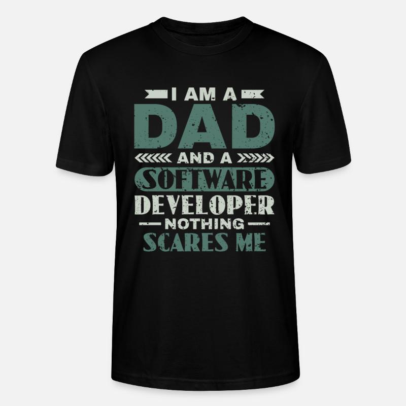 Software Developer Dad - Software Programmierer - Stanley/Stella Unisex Bio-T-Shirt CRAFTER - Schwarz