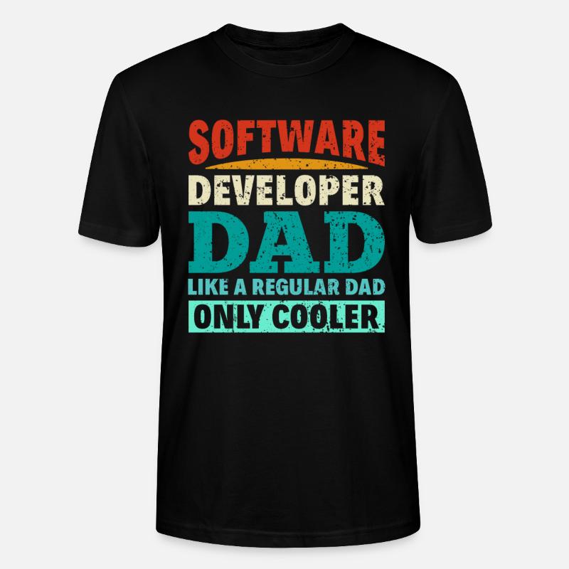 Software Developer Dad - Software Programmierer - Stanley/Stella Unisex Bio-T-Shirt CRAFTER - Schwarz