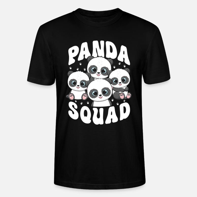 Panda Squad - Stanley/Stella CRAFTER Unisex Organic T-Shirt - black