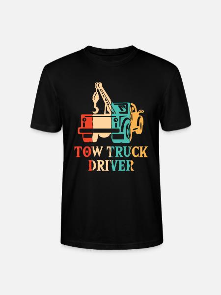 Retro Abschleppfahrzeug Abschlepper Fahrer - Stanley/Stella Unisex Bio-T-Shirt CRAFTER - Schwarz