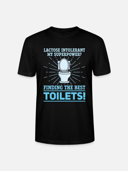 Lactose intolerant toilets - intolerance - Stanley/Stella CRAFTER Unisex Organic T-Shirt - black