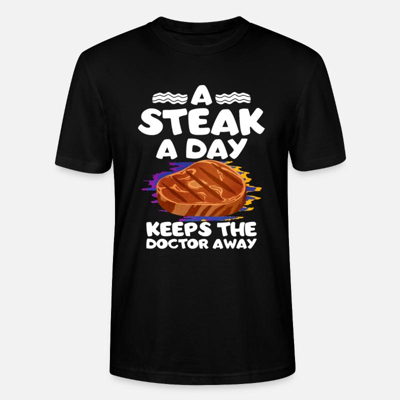 Steak - Stanley/Stella Unisex Bio-T-Shirt CRAFTER - Schwarz