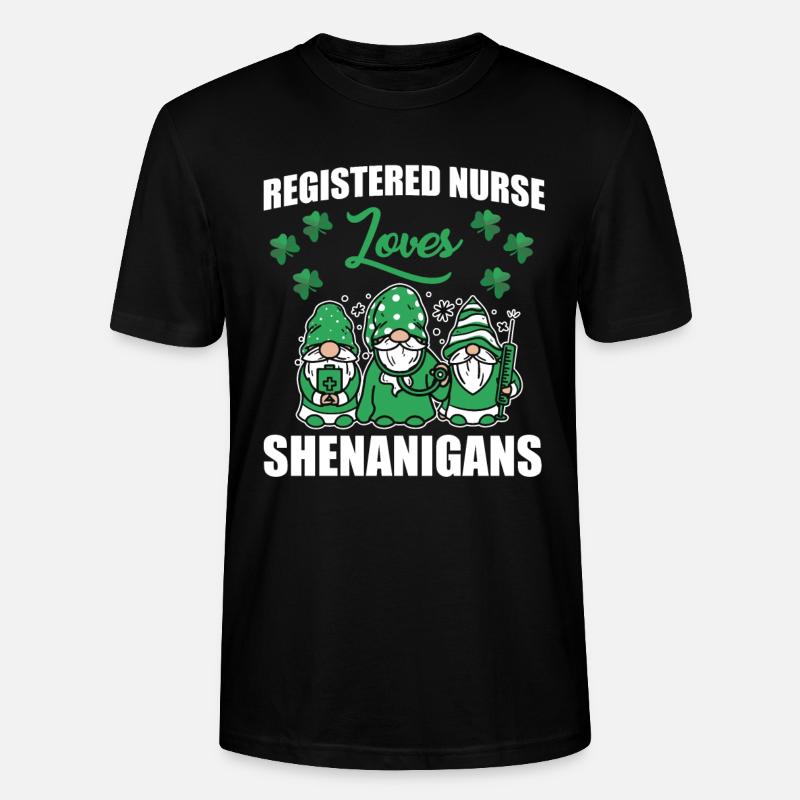 Infirmière autorisée Saint-Patrick - T-shirt bio CRAFTER Stanley Stella Unisexe - noir