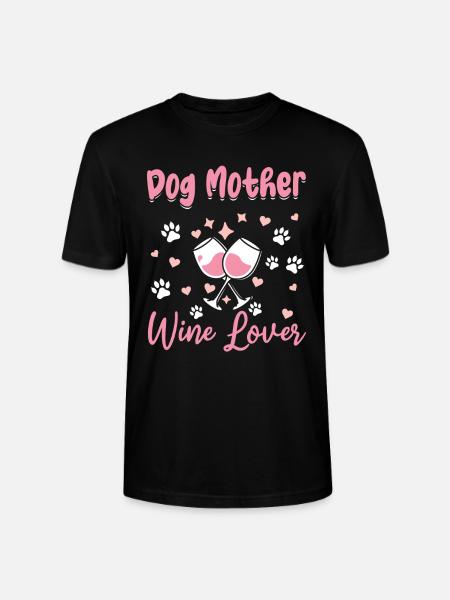 Hundemutter und Weinliebhaberin - Stanley/Stella Unisex Bio-T-Shirt CRAFTER - Schwarz