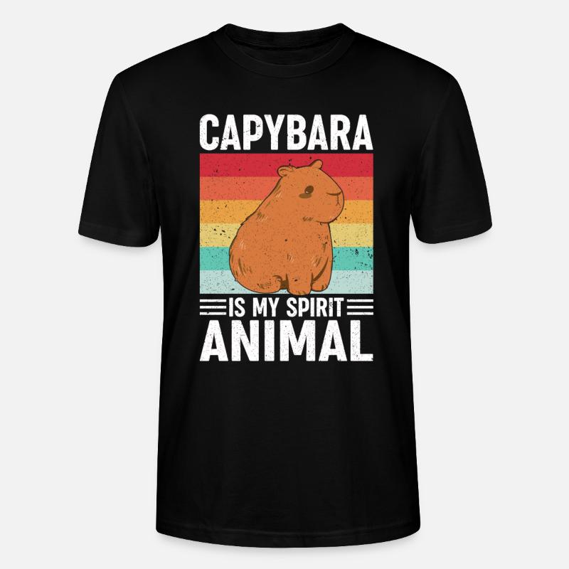 Capybara rongeur capybara capybara - T-shirt bio CRAFTER Stanley Stella Unisexe - noir