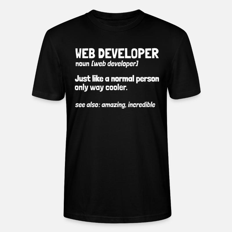 Web Entwickler Webdeveloper - Stanley/Stella Unisex Bio-T-Shirt CRAFTER - Schwarz