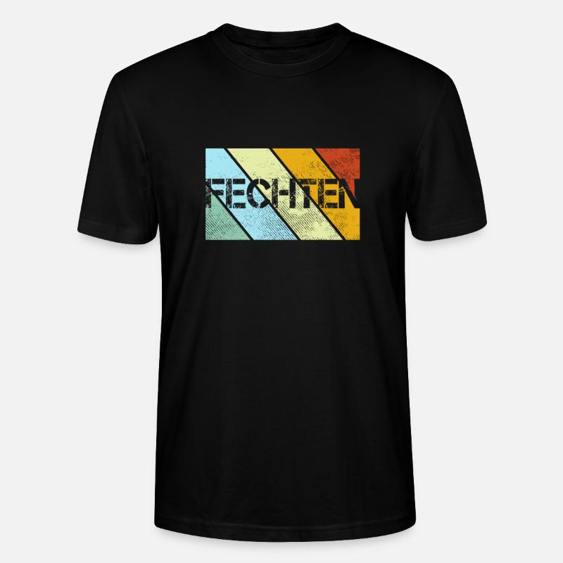 Fechten Retro - Stanley/Stella Unisex Bio-T-Shirt CRAFTER - Schwarz