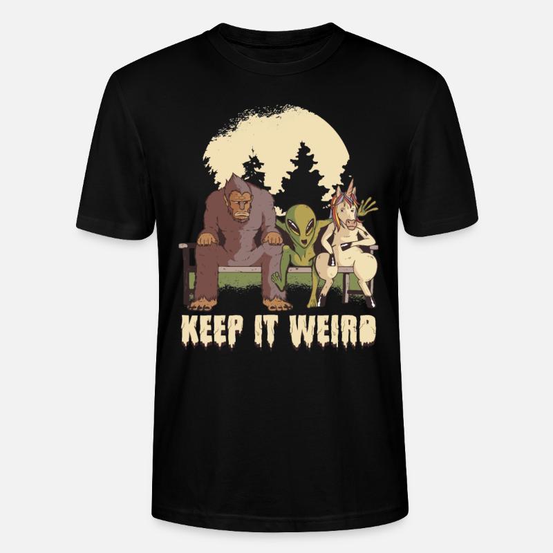 Keep It Weird Saying - Stanley/Stella CRAFTER Unisex Organic T-Shirt - black