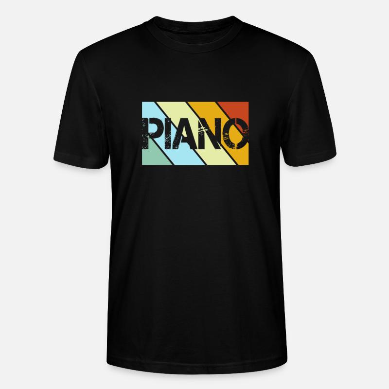 Piano Rétro - T-shirt bio CRAFTER Stanley Stella Unisexe - noir