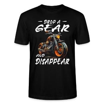 Motorrad | Motorradfahrer & Biker Spüche - Stanley/Stella Unisex Bio-T-Shirt CRAFTER - Schwarz - Vorne - Alina (178cm) & Michal (187cm)