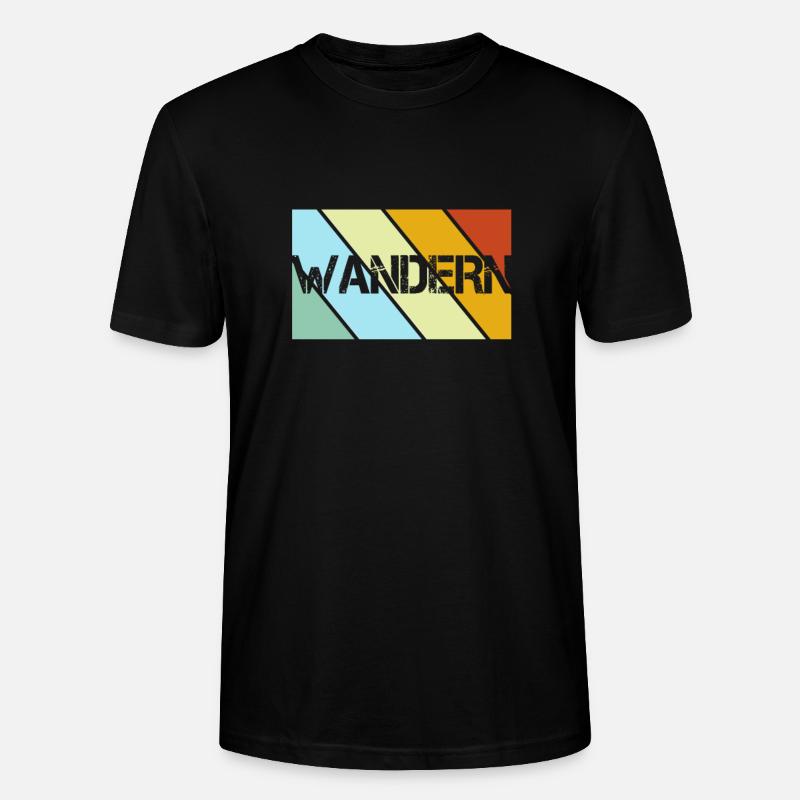 Wandern Retro - Stanley/Stella Unisex Bio-T-Shirt CRAFTER - Schwarz