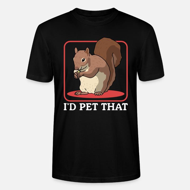Süßes Eichhörnchen Grauhörnchen Hörnchen Geschenk - Stanley/Stella Unisex Bio-T-Shirt CRAFTER - Schwarz