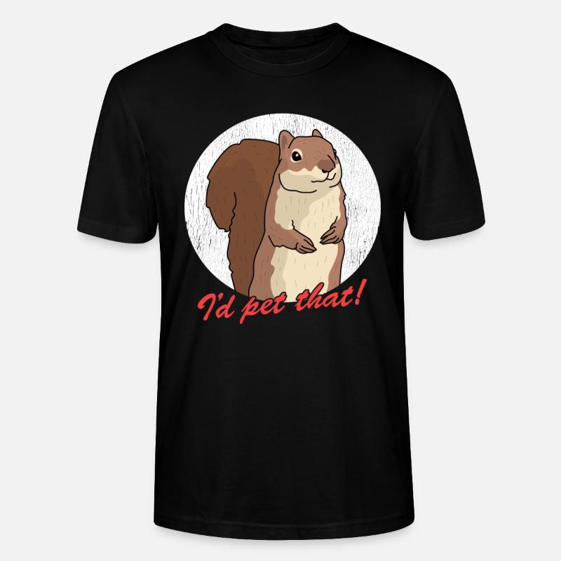 Süßes Eichhörnchen Hörnchen Grauhörnchen Geschenk - Stanley/Stella Unisex Bio-T-Shirt CRAFTER - Schwarz