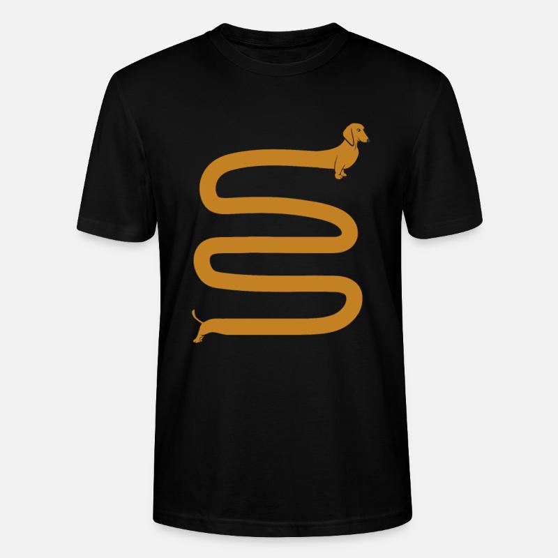 Langer Dackel - Stanley/Stella Unisex Bio-T-Shirt CRAFTER - Schwarz
