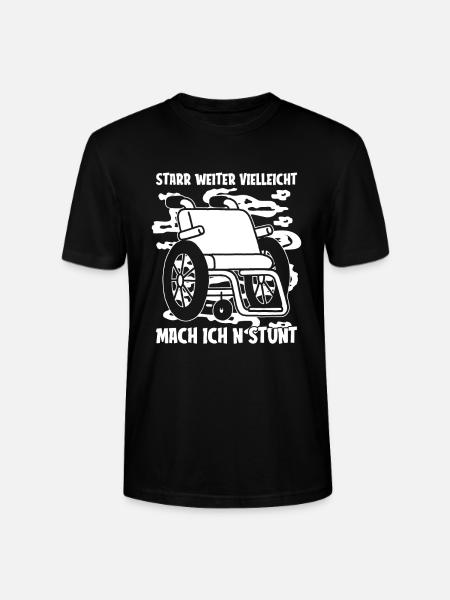 Rollstuhl Rollstuhlfahrer Lustig - Stanley/Stella Unisex Bio-T-Shirt CRAFTER - Schwarz