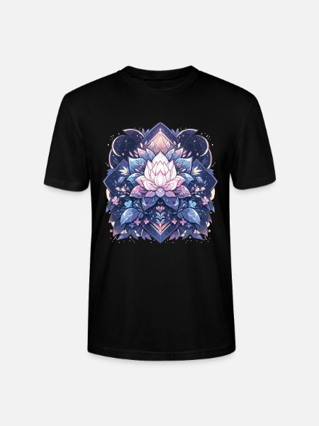 Lotus Blossom - Stanley/Stella CRAFTER Unisex Organic T-Shirt - black