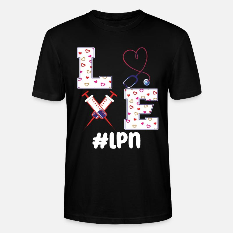 LPN Licensed Practical Nurse Practitioner - Stanley/Stella CRAFTER Unisex Organic T-Shirt - black