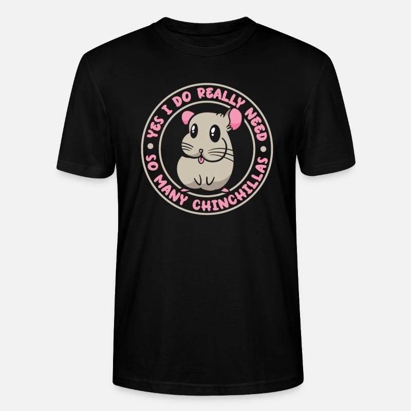 Idée cadeau Chinchilla Lover - T-shirt bio CRAFTER Stanley Stella Unisexe - noir