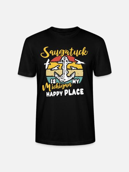 Saugatuck, Michigan - Stanley/Stella CRAFTER Unisex Organic T-Shirt - black