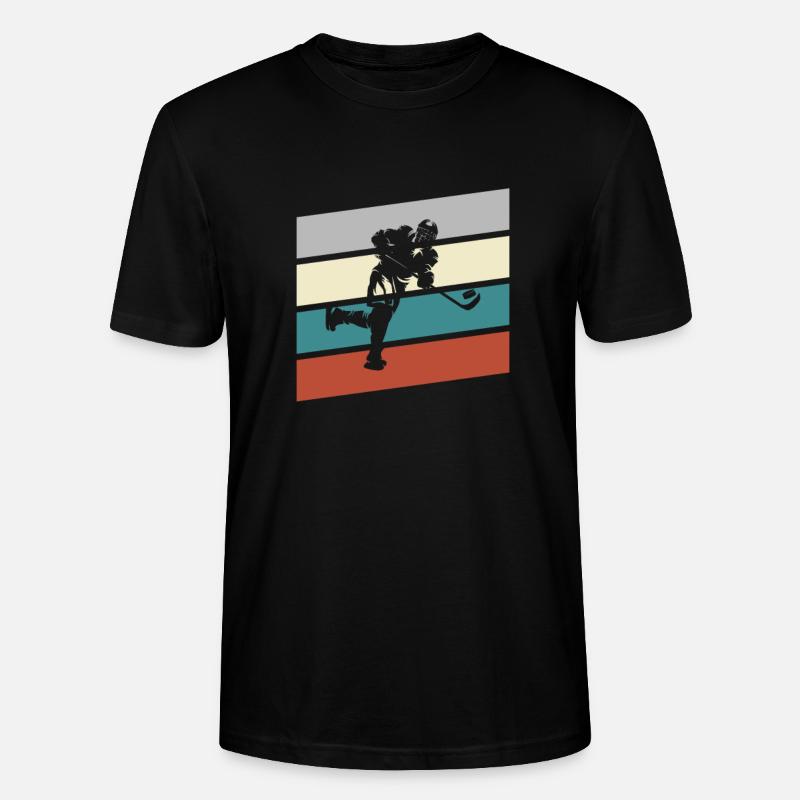Eishockey Retro - Stanley/Stella Unisex Bio-T-Shirt CRAFTER - Schwarz