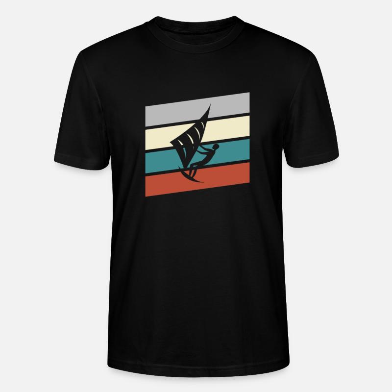 kite retro - Stanley/Stella Unisex Bio-T-Shirt CRAFTER - Schwarz