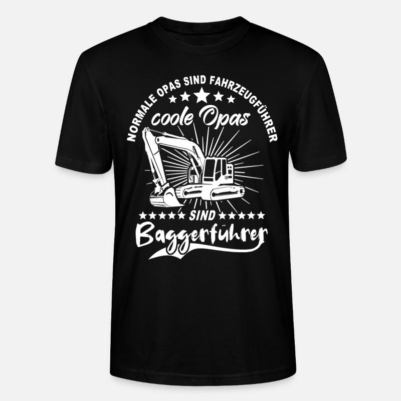 Baggerfuehrer Opa Baggerfahrer - Stanley/Stella Unisex Bio-T-Shirt CRAFTER - Schwarz