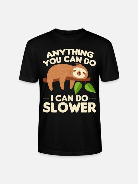 Sloth Sleep Saying - Stanley/Stella CRAFTER Unisex Organic T-Shirt - black
