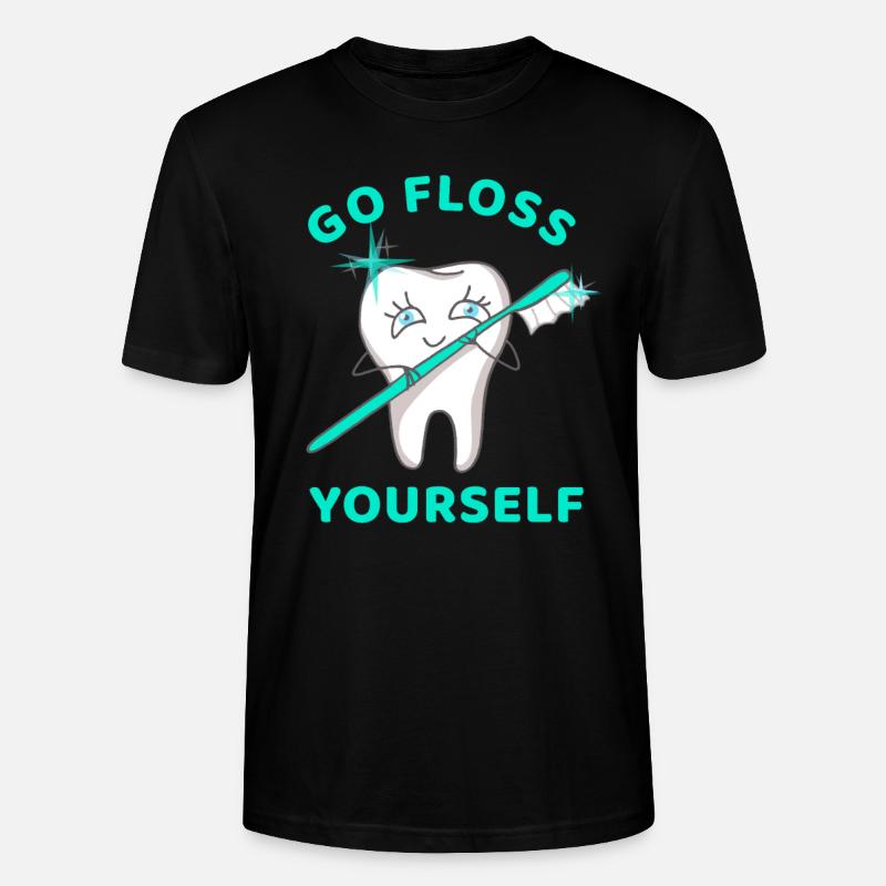 Go Floss Yourself - Stanley/Stella Unisex Bio-T-Shirt CRAFTER - Schwarz
