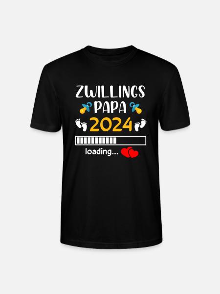 Zwillingspapa 2024 - Stanley/Stella Unisex Bio-T-Shirt CRAFTER - Schwarz
