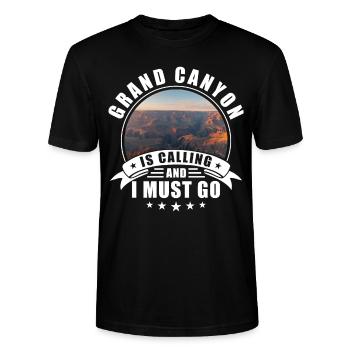 Grand canyon Souvenir Grand canyon Ruft - Stanley/Stella Unisex Bio-T-Shirt CRAFTER - Schwarz - Vorne - Alina (178cm) & Michal (187cm)