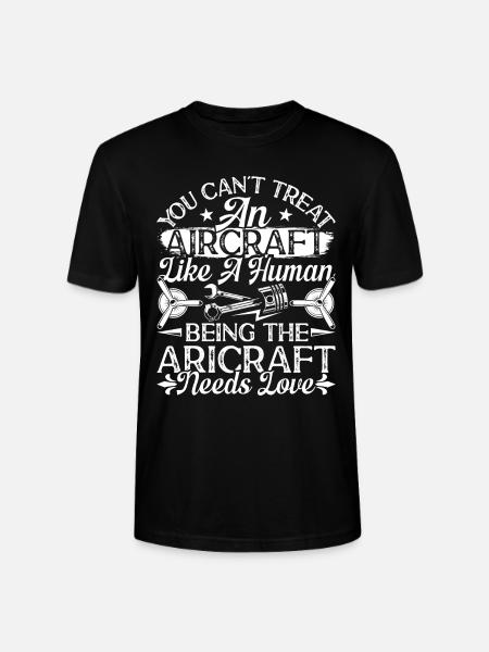 Love Airplane aviation - Stanley/Stella CRAFTER Unisex Organic T-Shirt - black