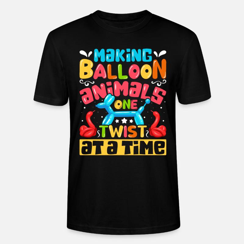 Party Balloon Design - Stanley/Stella Unisex Bio-T-Shirt CRAFTER - Schwarz