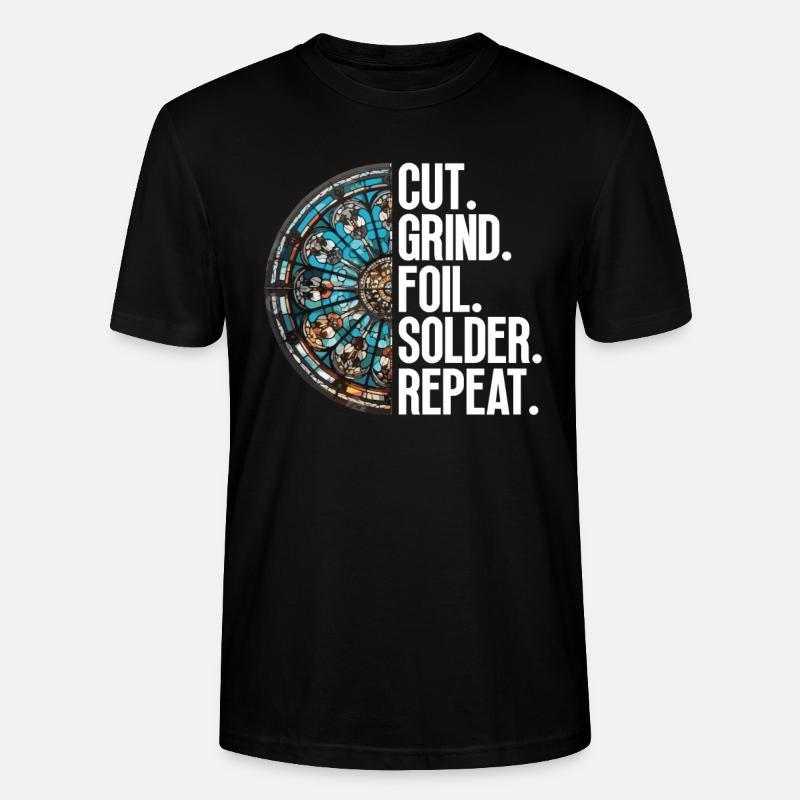 Couper. Moudre. Foiling. Soudure. - T-shirt bio CRAFTER Stanley Stella Unisexe - noir