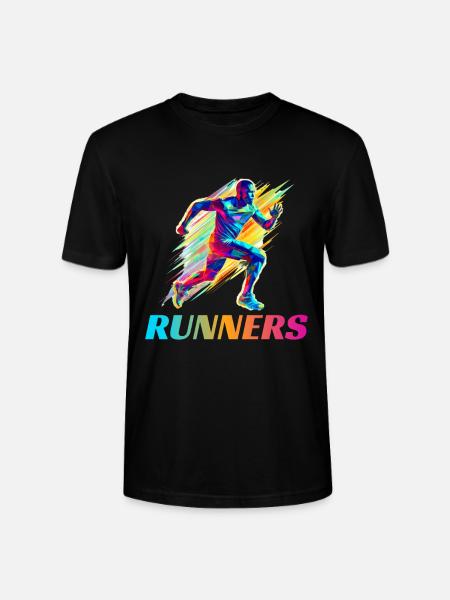 Dynamische Läufer Lauf Wettkampf - Stanley/Stella Unisex Bio-T-Shirt CRAFTER - Schwarz